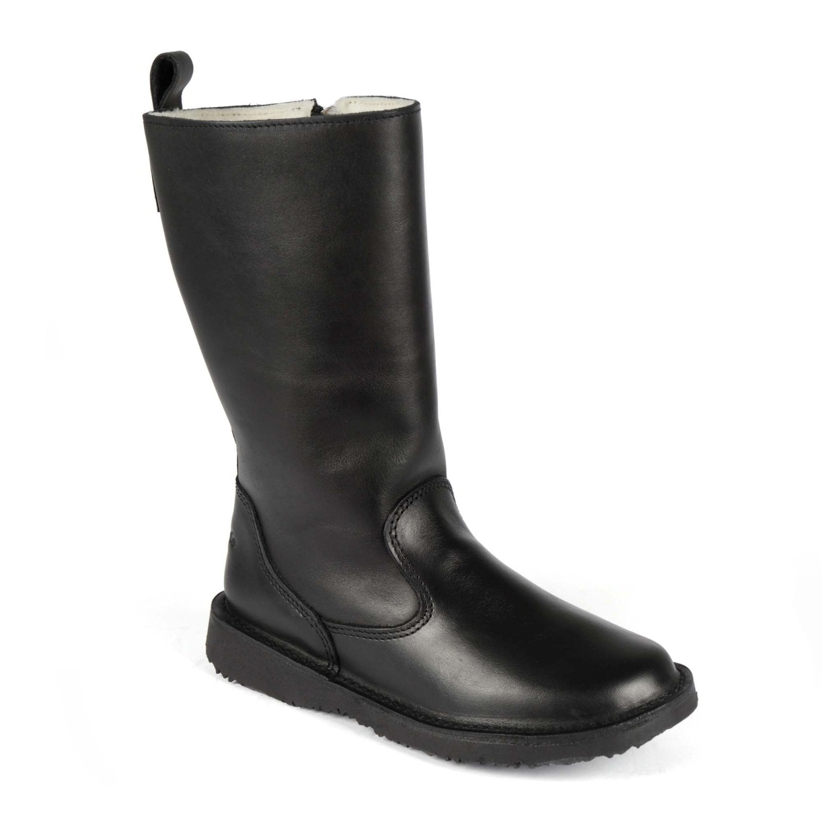 Eskimo 100% wool - lined ladies premium leather boot - Bundu Black - Freestyle SA Proudly local leather boots veldskoens vellies leather shoes suede veldskoens