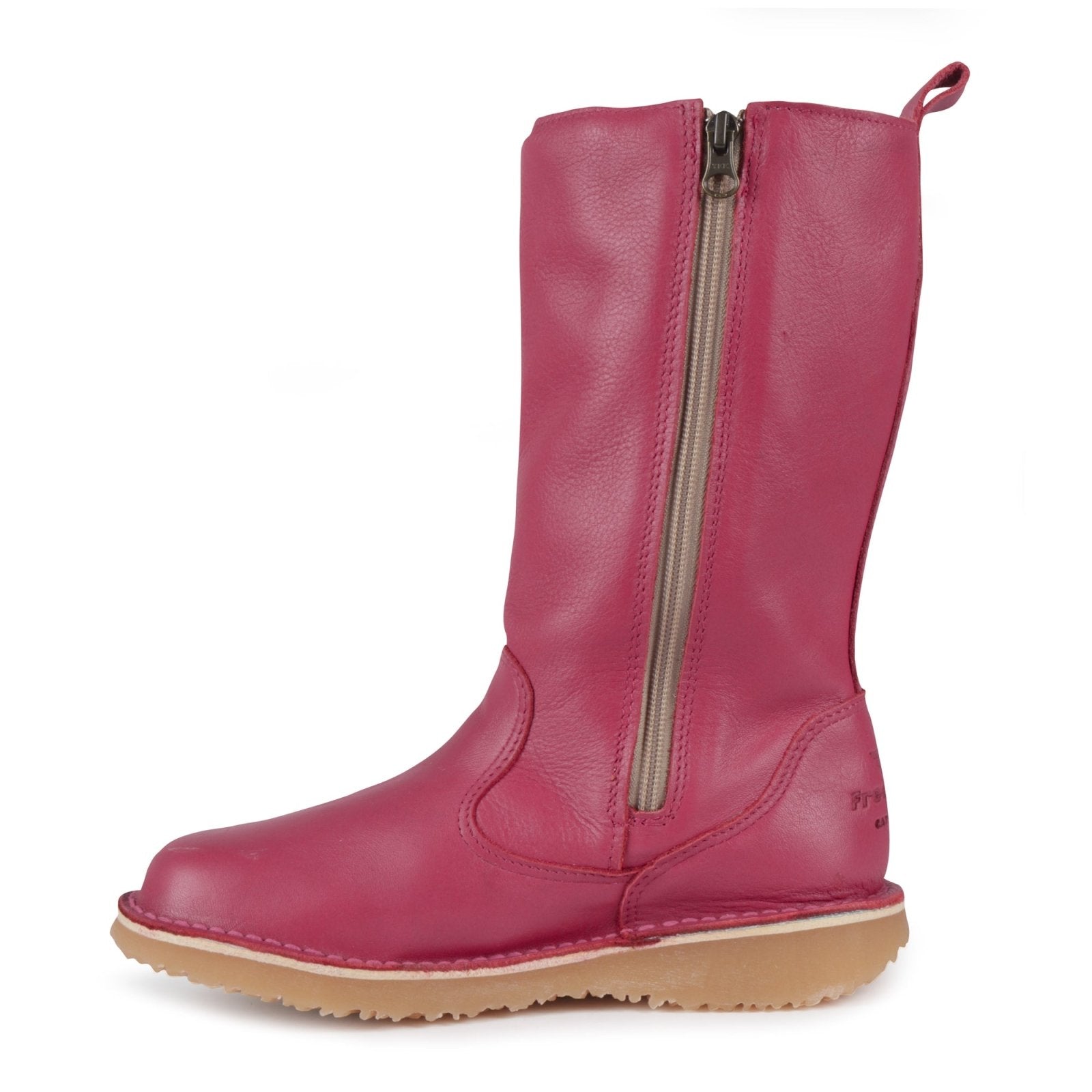 Eskimo 100% Wool - Lined Ladies Premium Leather Boot - Onspan Cerise - Freestyle SA Proudly local leather boots veldskoens vellies leather shoes suede veldskoens