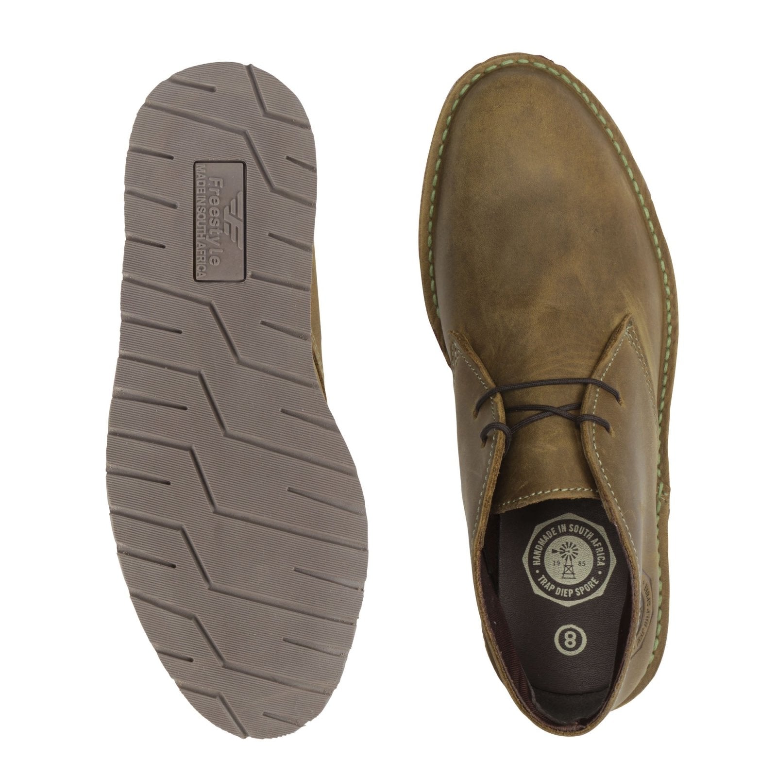 Freestyle Lansdowne Gevaarlike Leather Veldskoen - Olive Green