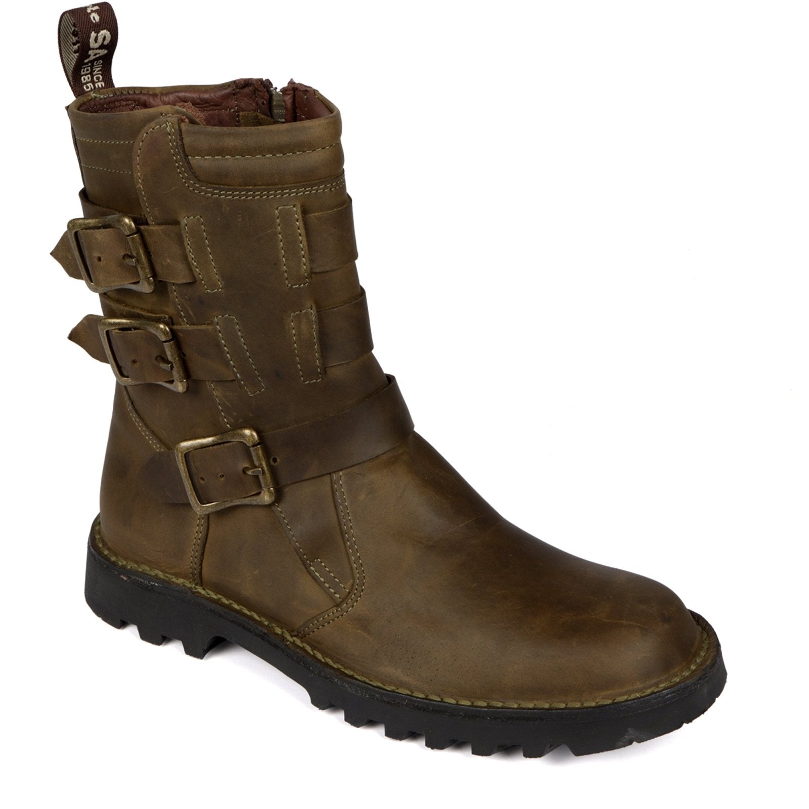 Stormrider Men's Premium 3 Buckle Boot with inside zip - Freestyle SA Proudly local Apparel & Accessories leather boots veldskoens vellies leather shoes suede veldskoens