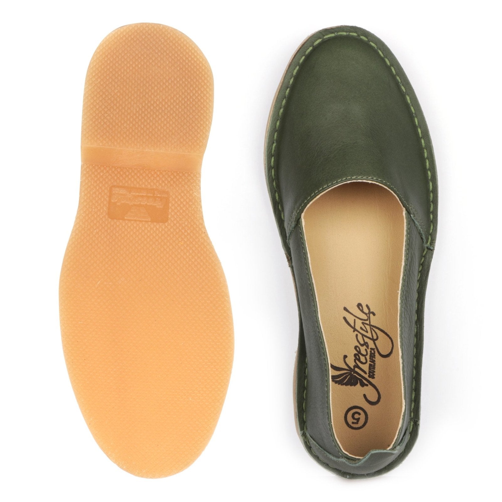 A Cut Espadrille Sustainably Handmade Premium Leather Slip on