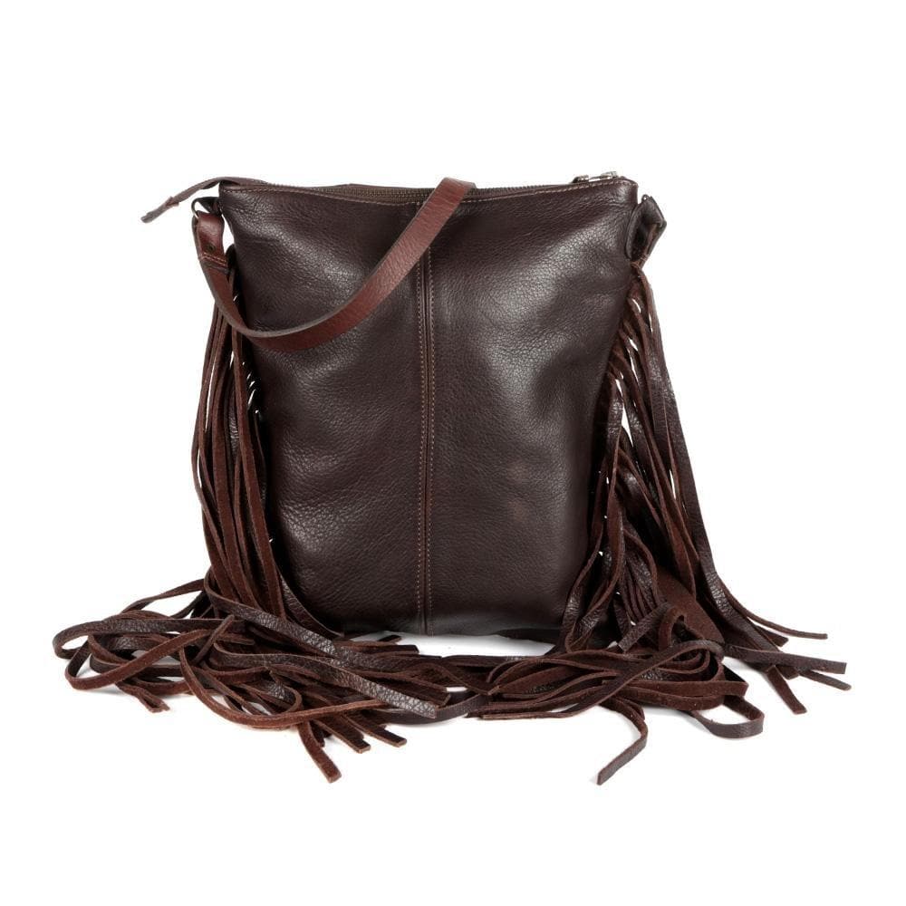 Brown tassle clearance bag