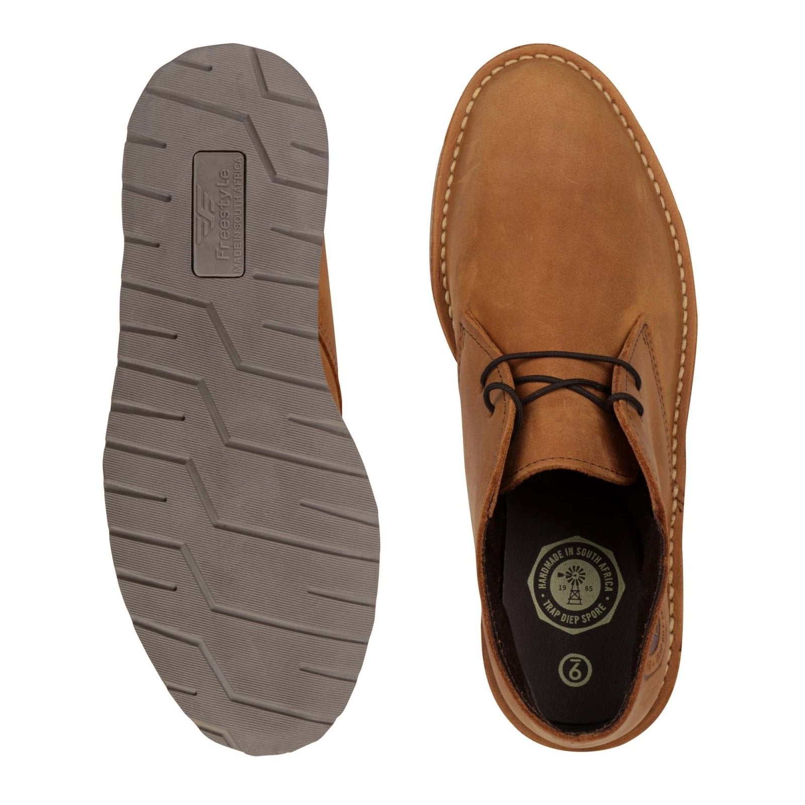 Freestyle Lansdowne Gevaarlike Leather Veldskoen - Crazyhorse Mocca - Freestyle SA Proudly local vellies leather boots veldskoens vellies leather shoes suede veldskoens