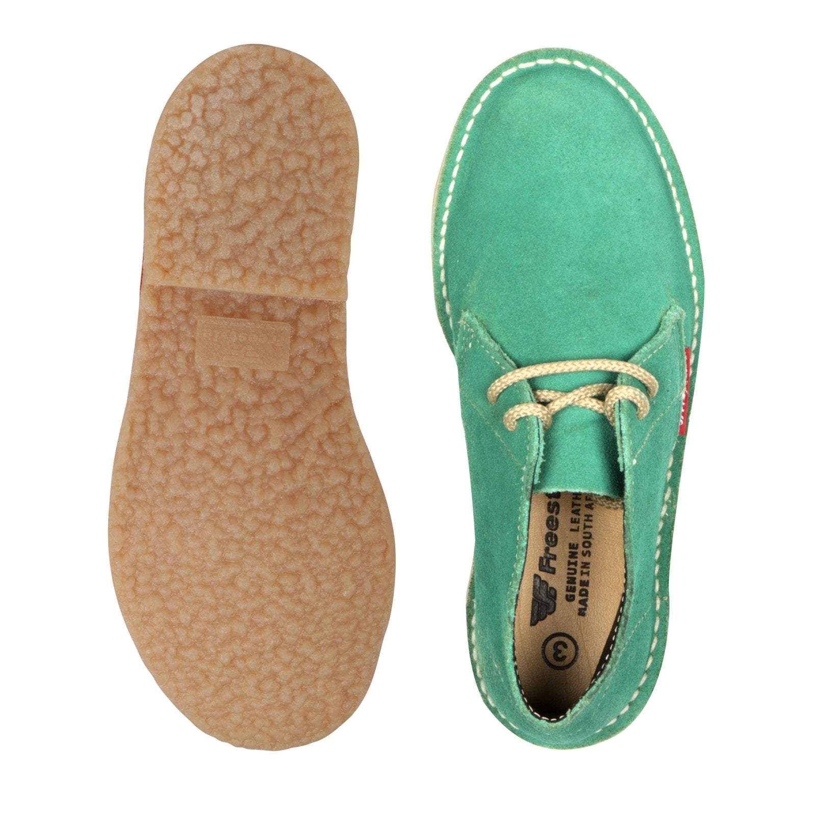 Hunter Vellie Unisex Premium Suede Veldskoen - Green - Freestyle SA Proudly local vellies leather boots veldskoens vellies leather shoes suede veldskoens