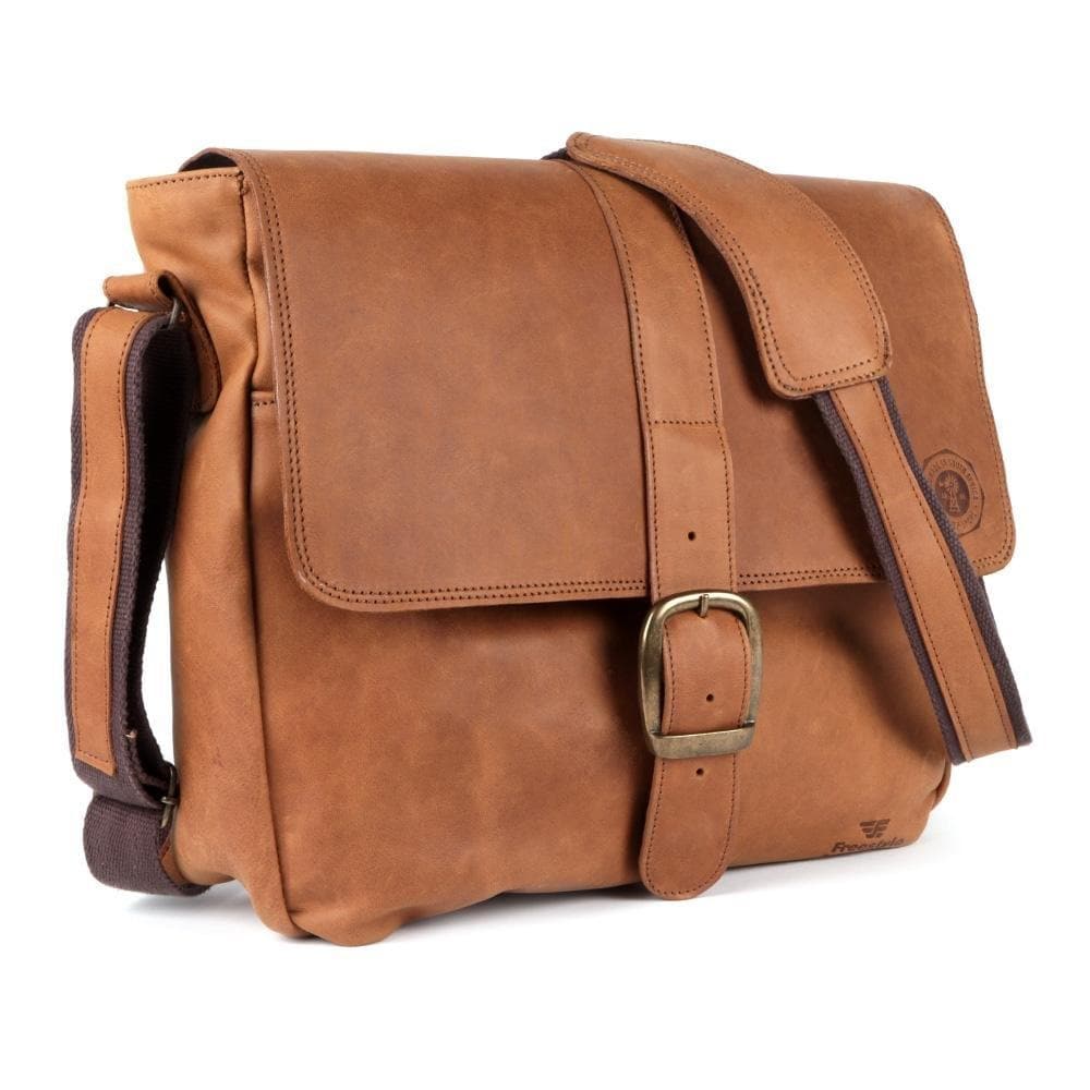 Vintage Leather Mens 8' Brown Saddle Side Bag Messenger Bag Small Post –  iwalletsmen