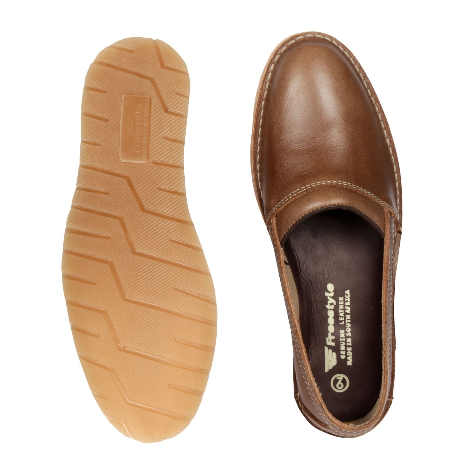 Ronaldo Men's Slip-On Leather Shoe - Freestyle SA Proudly local leather boots veldskoens vellies leather shoes suede veldskoens