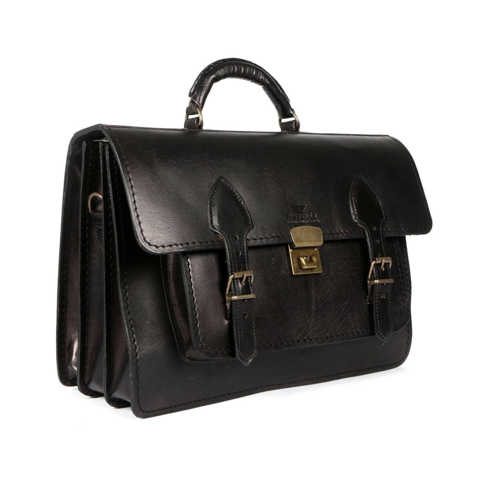 Gray 2024 leather satchel